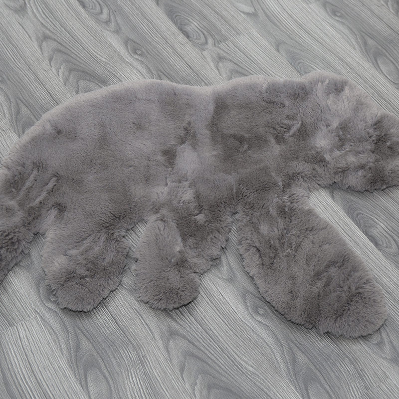 Alfombra lisa de piel de conejo imitación oso polar de 60*90 cm