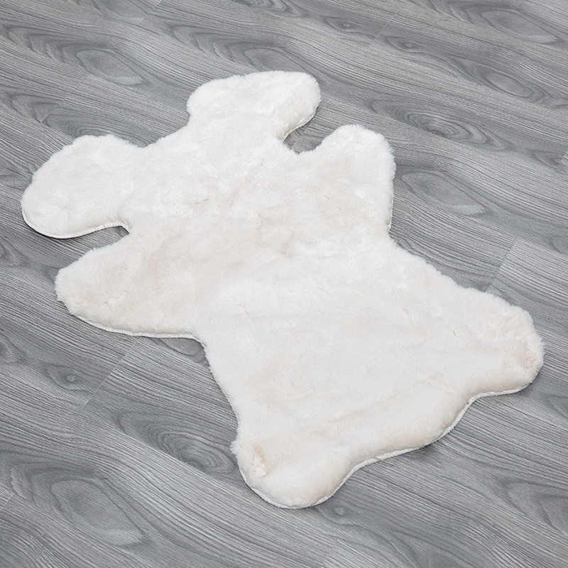 Alfombra de pelo de conejo blanco osito 60*90cm