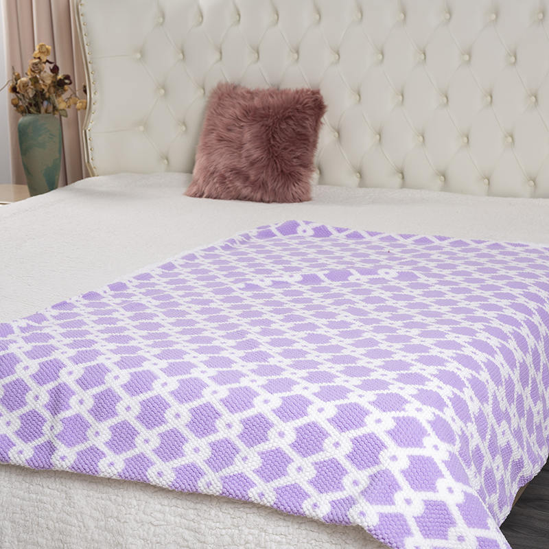 Manta de felpa de cordero estampada jacquard cómoda para el hogar de 50 * 60 pulgadas